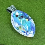 Joshua Benbassat Jbb Israel Large Sterling Silver 925 Borealis Crystal Pendant. Fixed Price $91.79.