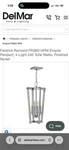 Fredrick Ramond Empire FR36014PNI 4-LIGHT Pendant Polished Nickel. Fixed Price $150.00.