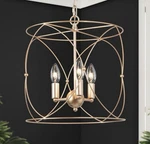Laluz 3-LIGHT Gold Drum Chandelier Modern Hanging For Living Dining. Fixed Price $44.99.