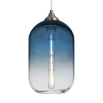 Besa Lighting 1LT Led Cord Pendant, Nickel/blue 1JT-OMEGA12ST-EDIL-SN. Fixed Price $490.50.