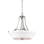 Feiss Hamlet F3067/4SN 4-LIGHT Pendant Satin Nickel Uplight. Fixed Price $429.87.