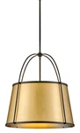 Hinkley Lighting 4895 Clarke 25"W Pendant - Black / Lacquered Dark Brass. Fixed Price $1249.00.