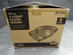 Commercial Electric 11" 1-LIGHT Brushed Nickel Flush Mount W/frosted Shade 2-PK. Fixed Price $7.70.