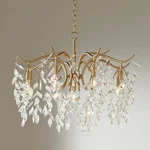 Vienna Full Spectrum Rysa 30 1/2" Brass Crystal 9-LIGHT Chandelier. Fixed Price $699.99.