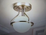 Pakokula Mid-century 10 1-LIGHT Blushed Nickel Semi-flush Mount Ceiling. Fixed Price $50.96.