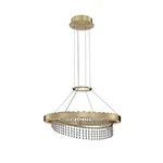 Allegri Saturno 20" Led Pendant, Brushed Brass/clear Firenze Crystal - 36355. Fixed Price $873.80.