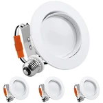 Torchstar 4 Inch 5000K 5CCT Retrofit Led Gimbal Recessed Light, Dimmable Adju.... Fixed Price $93.54.
