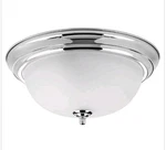 (1) Niob Progress Lighting 13" 2-LIGHT Flush Mount Fixture, Polished Chrome. Fixed Price $26.99.