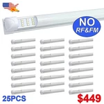 25 Pack 8 Ft Led Lights Milky Cover 144W Warehouse Factory Linkable Ceiling Lamp. Fixed Price $448.83.