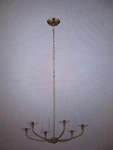Kichler Adeena 26.75 In. 6-LIGHT Brushed Natural Brass Shaded Chandelier. Fixed Price $269.95.