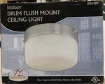 Patriot Lighting Flush Mount Led Dimmable Indoor 351-1490 Satin Nickel Finish. Fixed Price $24.95.