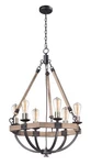 Maxim Lodge 6-LIGHT Chandelier In Weathered Oak Bronze. Fixed Price $648.00.