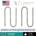 Royal Designs, Inc. LC-2002-AB-6-2 Heavy Duty Lighting Fixture Chain Extendable. Fixed Price $39.99.