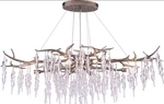 Vaxcel Lighting H0231 Rainier 6 40"W Crystal Waterfall - Silver. Fixed Price $199.00.