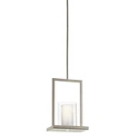 Kichler Triad Pendant 1LT, Pewter, Clear Outside W/wht Vetro Mica In - 42549CLP. Fixed Price $479.99.