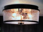 Zevni Modern Farmhouse 12 In. 3-LIGHT Matte Black Flush Mount Seeded Glass. Fixed Price $94.95.