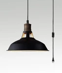 Claxy Industrial Plug-in Barn Pendant Lighting Black Farmhouse .... Fixed Price $68.26.