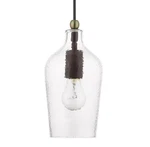 Livex Lighting 41240 Avery 5"W Mini Pendant - Bronze / Antique Brass Accent. Fixed Price $97.96.