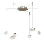 Abra Lighting 6LT Octopus Pendant/teardrop, Nickel 10063PN-BN-ATHENA. Fixed Price $1522.00.
