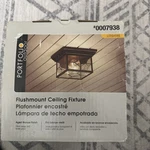 Portfolio Outdoor Flush Mount Ceiling Light Fixture. Bronze Finish Brand New. Fixed Price $32.50.