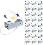 Ensenior 3IN Led Recessed Light 5CCT Dimmable Canless Wafer 24 Pack Etl. Fixed Price $94.95.