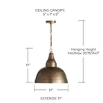 Capital 330313XB Sedona Light 17" W Pendant Oxidized Brass *color Tint Varies*. Fixed Price $284.99.