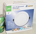 Topaz 6" Slim Fit Recessed Downlight Cct Selectable Dimmable 70886 12W/75W. Fixed Price $10.95.