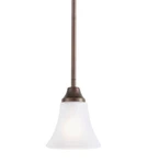 Seagull Lighting 1-LIGHT Mini Pendant Hanging Light, Bell Metal Bronze. Fixed Price $29.99.