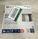 Commercial Electric 4 In. White Flush Round Wet Led Integrated Recessed. Fixed Price $12.99.