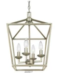 Home Decorators Collection-weyburn 4-LIGHT Antique Silver Leaf Caged Chandelier. Fixed Price $69.99.