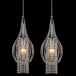 2 Warehouse Of Tiffany RL8048/1 Chrome Xyza Crystal Ceiling Light Chandeliers. Fixed Price $89.00.