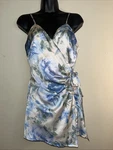 Iris, Skort Silky Soft Light Blue Floral Print Size Romantic Elegant Spring. Fixed Price $18.99.