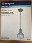 Westinghouse. 61007. Fiona Brushed Nickel Finish W/ Clear Seeded Glass. New. Fixed Price $26.25.