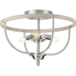Progress Lighting 3-LIGHT Brushed Nickel Foyer Pendant Semi-flush Mount. Fixed Price $59.57.