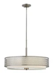 Fredrick Ramond FR35604 Nickel 3-LIGHT Drum Pendant From The Jules Collection. Fixed Price $314.00.