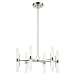 Kichler Riven 33" 12 Light Chandelier, Nickel/clear Fluted - 52752PNLED. Fixed Price $1444.99.