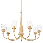 Kichler 52469WMP - Melis 36" Wide 7 Light Chandelier Warm Maple Wood. Fixed Price $404.99.