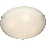 Satin Nickel Three Light Flush Mount From The Malaga Collection. Fixed Price $64.00.