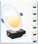 6 Pack Inch Ultra-thin Led Recessed Lighting With Junction Box, 2700K/3000K.... Fixed Price $39.99.