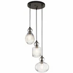 Riviera 3 Light Pendant 18 Inches Wide-olde Bronze Finish Kichler. Fixed Price $514.99.