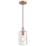 Westinghouse Lighting 6371500, Washed Copper Finish With Clear Textured Glass.... Fixed Price $82.57.