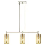 Innovations Crown Point 3LT 7" Stem Island Light, Pn/merc 434-3I-PN-G434-7ME. Fixed Price $552.64.