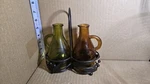 Yankee Candle, Vineyard Oil Vinegar Cruet Set, Tea Light With Metal Holder. Fixed Price $20.00.