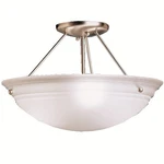 Kichler 3122 Cove Molding Top Glass Light 15"W Semi-flush Nickel. Fixed Price $144.97.