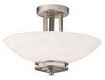 Hendrik Nickel Etched Glass 15" Wide Ceiling Light. Fixed Price $289.97.