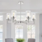 Foucasal Brushed Nickel Chandelier For Dining Room 6 Light Farmhouse. Fixed Price $162.48.