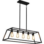 Black Kitchen Island Lighting, 5-LIGHT Farmhouse Chandeliers, Modern Industri.... Fixed Price $167.33.