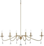 Signature Hardware 479820 6-LIGHT Linear Crystal Chandelier Brushed Gold. Fixed Price $250.00.