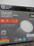 Commercial Electric 6 In. Led Lumen Select Canless Recessed Light. Fixed Price $14.29.
