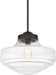Ingalls Large Matte Black Pendant Light With Clear Glass For Dining Room. Fixed Price $91.99.